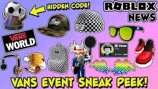 ROBLOX NEWS: Van's World Event SNEAK PEEK at FREE & Robux Items - Wings, Hats, Shoes?! & More