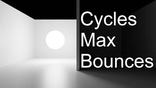 Cycles Max Bounces | Blender Light Paths Render Settings