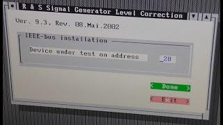 Rohde & Schwarz SMT03 Signal Generator Level Correction