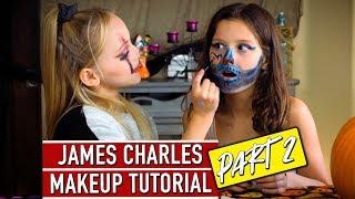 James Charles Halloween Makeup Tutorial! ft. Lilly K - PART 2 | Hayley LeBlanc