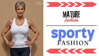 Beautiful Mature  Woman's Sporty Clothes Fashion