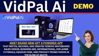 VidPal Ai Pro Demo - Create AI whiteboard Videos in any niche quickly! Make $2000  | Get $10K Bonus