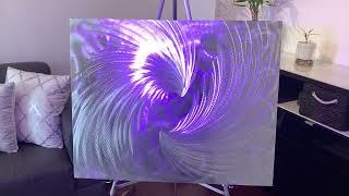 brushed, grind aluminum art - 3D illusion effect