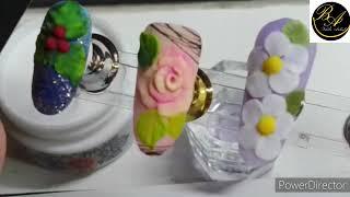 Flor de 5 pétalos en hoja de práctica  y centros de flores para principiantes