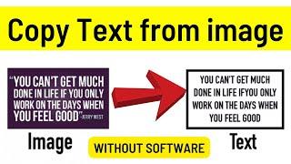 How To Copy Text From Image | How To Extract Text From Picture (Simple & Quick Way)