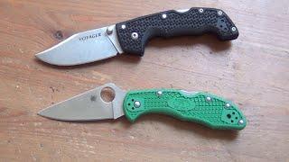 Spyderco Delica vs Cold Steel Medium Voyager