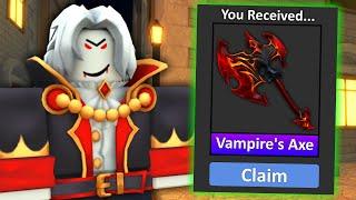 Claiming Vampires Axe in Murder Mystery 2!