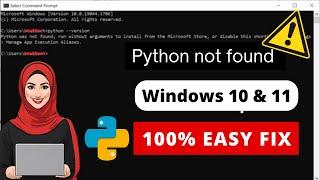 Fixed  Python Was Not Found Run Without Arguments to Install From the Microsoft Store Error