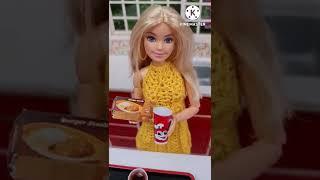 Cute Barbie And Her Miniature Kitchen | Dollhouse #37