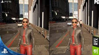 Unreal Engine 5 Matrix Awakens City Sample PS5 VS PC Comparison