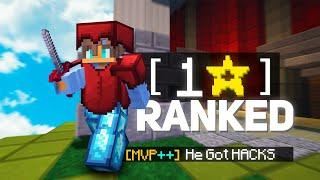 Lobby 1 Ranked Bedwars on a Level 1 Account (Hackusated)