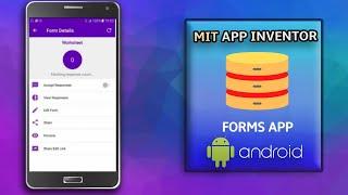 Create a Form App || MIT App Inventor || Tiny DB in MIT App Inventor