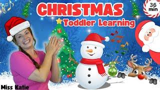 Christmas With Miss Katie! Toddler Learning First Words, Signs, Colours, Numbers & Nursery Rhymes!