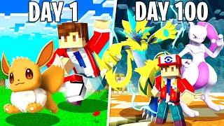 I Spent 100 DAYS in Minecraft PIXELMON: The Champions Path