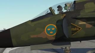 DCS: AJS-37 Viggen - Start Up, Taxi and Takeoff Tutorial