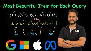 Most Beautiful Item for Each Query | Leetcode 2070