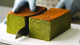 Matcha Castella Cake｜Oil-Free & Super Fluffy! Home Recipe