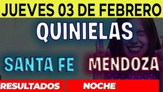 Resultados Quinielas Nocturna de Santa Fe y Mendoza, Jueves 3 de Febrero