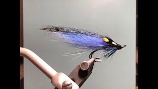 Лососёвая  мушка Blue & Black Samurai - Hairwing (Salmon Fly) Как связать от GM FLY