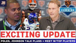 Ryan Poles & Ben Johnson HINT @ Ashton Jeanty, Myles Garret during Presser. Bears News