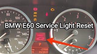 How to RESET service Light on BMW E60 E61 . restart service time