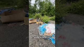 This guy left GARBAGE all over my yard