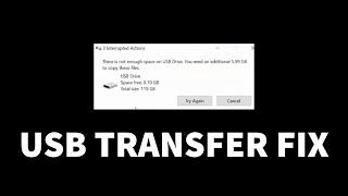 There Is Not Enough Space On USB Drive ERROR FIXED!