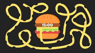 15 Minute Burger  Bomb Timer [ GIANT BURGER EXPLOSION ]