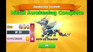 Ancient Koth'ez level up to 50 with 5 star-Dragon Mania Legends | Metal Awakening Complete | DML