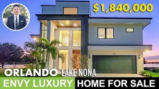 LUXURY 3 STORY WATERFRONT POOL HOME TOUR | LAKE NONA ORLANDO | $1,840,000 | ENVY HOMES | REALTOR