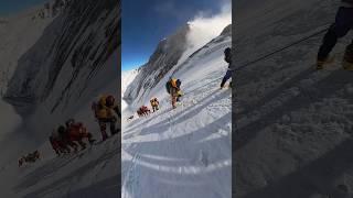 Climbing Into the Death Zone Climbing on Everest #shorts #mountains #everest