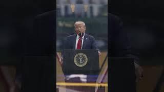 President Trump delivers closing remarks at the military parade