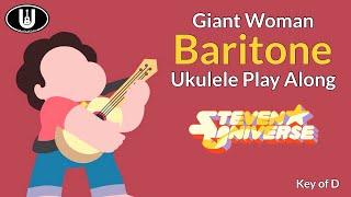 Giant Woman Baritone Ukulele Play Along