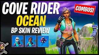 COVE RIDER Ocean Skin Review | Gameplay + Combos! Before You Buy (Fortnite Battle Royale)