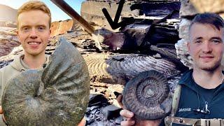 Fossil Hunters Examine Shale, Prepare HUGE Ammonites! 3 Day Outdoor Hunt | Fossil Hunter