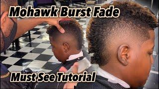 FRESHEST MOHAWK BURST FADE | BARBER TUTORIAL | SOUTH OF FRANCE MOHAWK | BLURRY BURST FADE | HAIRCUT