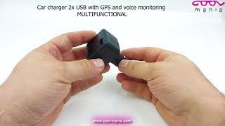 Car charger 2x USB with GPS and voice monitoring - MULTIFUNCTIONAL (www.cool-mania.com)