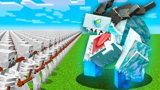 1000 MUTANT SKELETONS vs OP BOSSES (Minecraft Mob Battle)