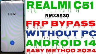 Realme C51 Frp Bypass | Android 14 | All Realme Frp Bypass |Screen Lock |*#813#CODE | APK NOT WORK