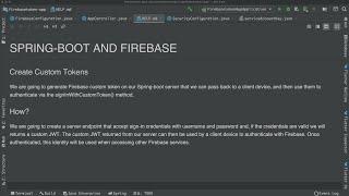 Spring boot service to Create Firebase Custom Token