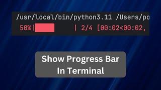 Python: Progress Bar in Terminal with Tqdm Library