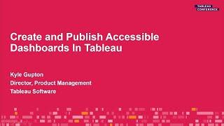 Create and publish accessible dashboards in Tableau