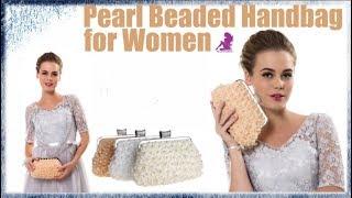 Evening Clutch Bag | Pearl Beaded Handbag for Women