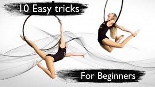 10 TRICKS ON AERIAL HOOP FOR BEGINNERS | Aerial Lyra lessons