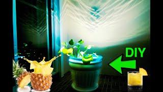 DIY an aquarium or a nightlamp from old sink and flower pot