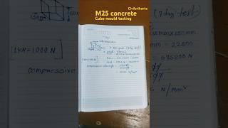 Calculation for Strength of Cube‎⁨@CivilSrikanta⁩    #civilengineering​ #construction​ #cube​