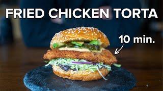 The Weeknight Fried Chicken Torta, inspired by a trip to the airport.