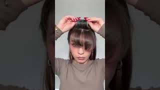 How I style my bangs #hairstyling