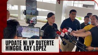 VP Sara Duterte: Dela Rosa, Go, magbabantay pansalamantala kay Zuleika Lopez sa ospital