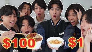 WE TRIED $1 vs $100 RAMEN NOODLES